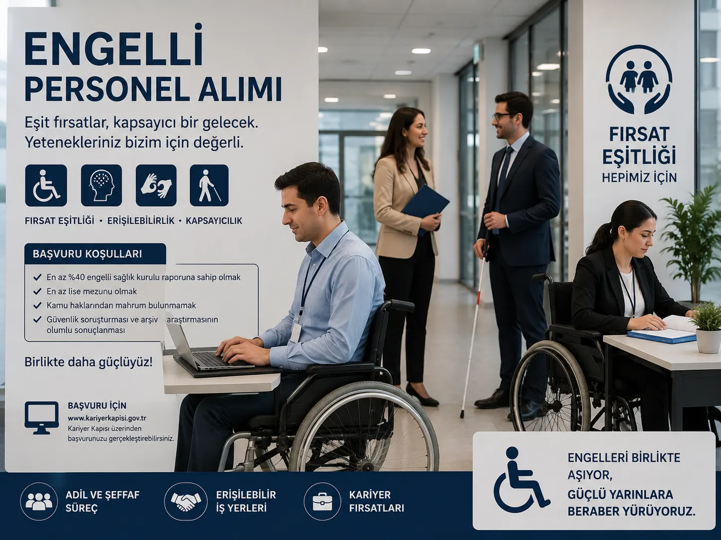 Kamuya engelli işçi alımı ile memur alımındaki usuller eşitlenmelidir